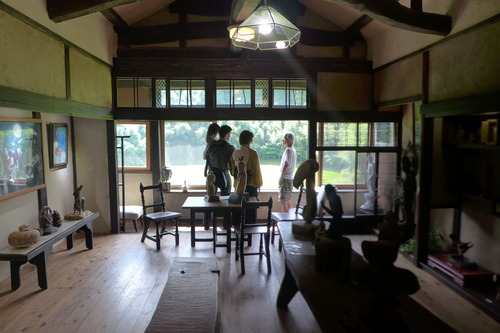 20250915九大OBOGの亀田彗くん・麻美さん・つぐみちゃんを巡りの里くらまどギャラリー早瀬家（竹田市下坂田）へご案内！