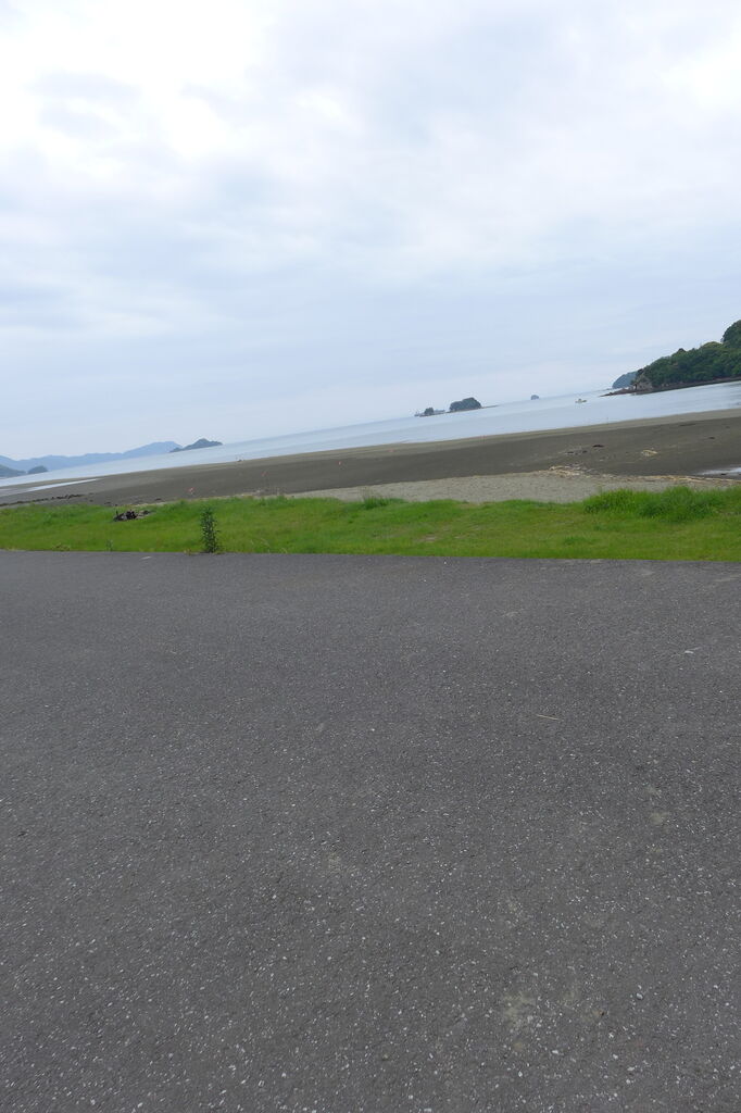 番匠川（大分県佐伯市）河口に横たわる壁画は谷川広人「佐伯竜宮図
