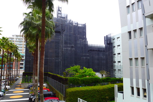 20240422ポルザンパルク棟も黒黒と覆われていく