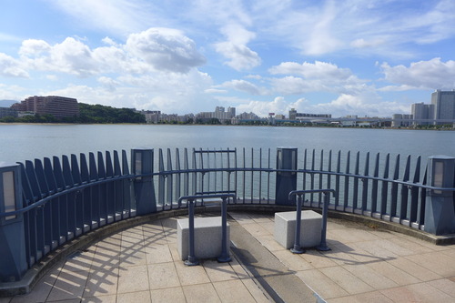 20250806広島の日、朝の香椎浜で黙祷！