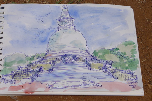 20260305長滞在させていただいた日本山妙法寺南天竺サンカランコービル道場を辞して（その12）