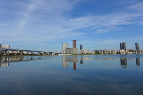 20250907早朝、香椎浜は大潮！博多湾から満々と潮満ち、気持ち良い散策を堪能！！