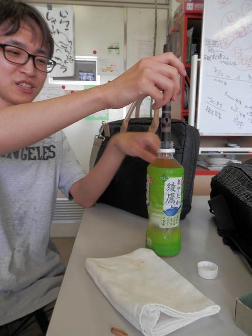 フライパンでひちりき演奏2014.8.6