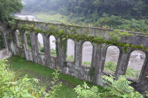 20250810豊肥線近代化遺産研究班第1回フィールドワーク開催（その８）◆沈堕の滝・旧沈堕発電所跡