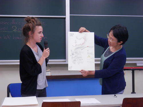 大学院授業「芸術文化・環境論」あなたのブラウンフィールドを描いて下さい。2015.6.5