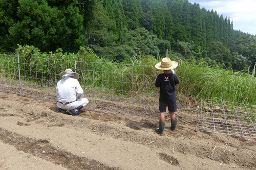 瀧下雅幸さん、長男和幸くん、その地の耕作も涵養も難儀だけれども中山間地の農業は未来への汗の投資だと親子で伝え合っています！！
