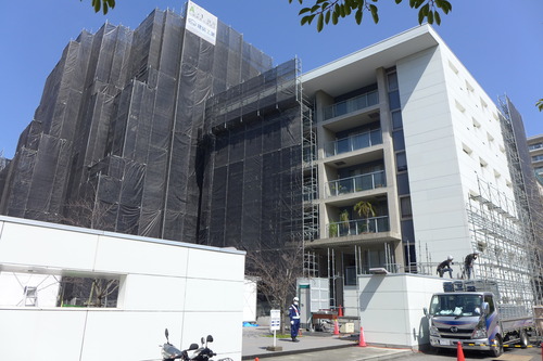 20240401ポルザンパルク棟壁体補修へ