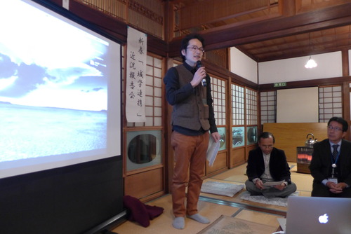 菊池域学連携事業実行委員会の有志が集まり新年会を催しました！２０１５年１月１５日（木）夜。