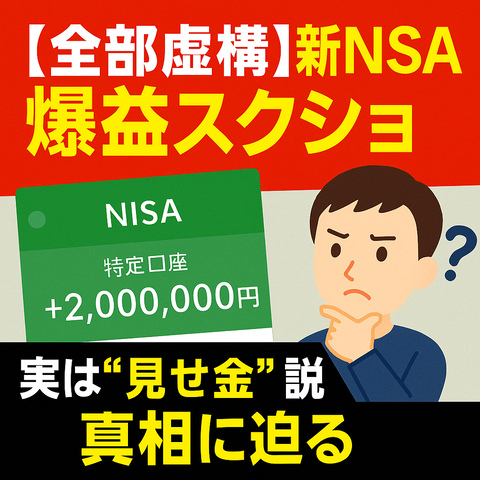 【全部虚構】新NISA爆益スクショ、実は“見せ金”説の真相に迫る