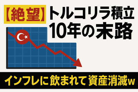 【絶望】トルコリラ積立10年の末路…インフレに飲まれて資産消滅ｗ