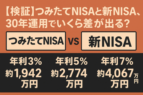 【検証】つみたてNISAと新NISA、30年運用でいくら差が出る？