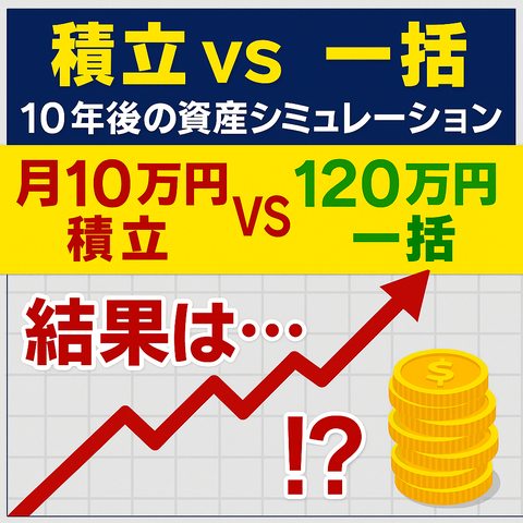 【比較】新NISAで「月10万積立」vs「120万一括投資」→結果が意外すぎたｗｗｗ