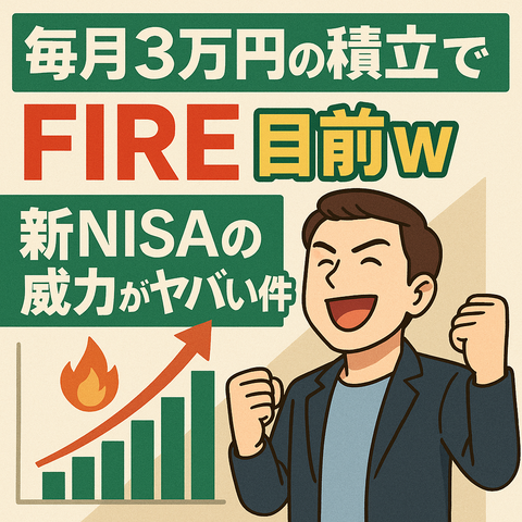 【朗報】毎月3万円の積立でFIRE目前ｗ 新NISAの威力がヤバい件