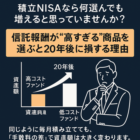 【注意喚起】積立NISAで信託報酬が“高すぎる”商品を選ぶと20年後に損する理由