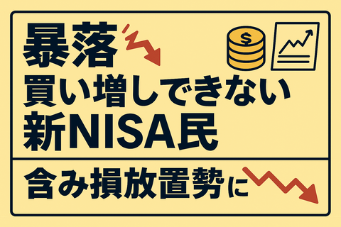 【悲報】暴落で買い増しできない新NISA民、結局“含み損放置勢”にｗｗ