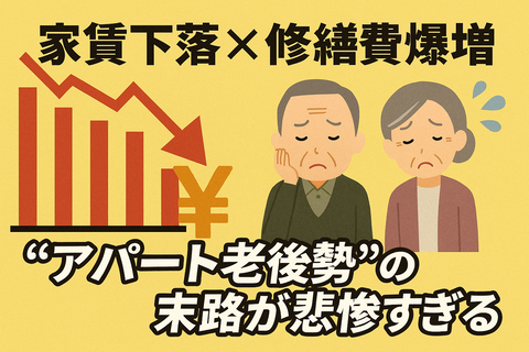 【地獄】家賃下落×修繕費爆増、“アパート老後勢”の末路が悲惨すぎるｗｗ