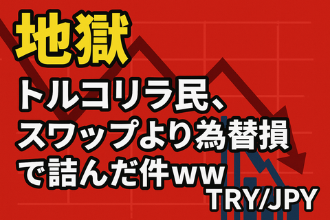 【地獄】トルコリラ民、“スワップより為替損”で詰んだ件ｗｗ
