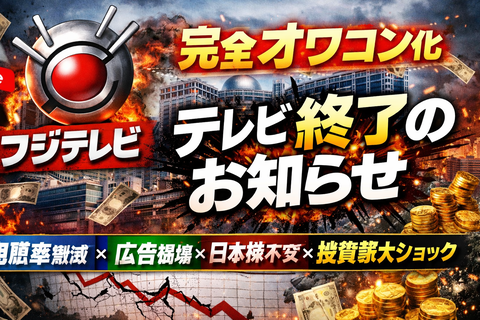 【唖然】これやばいって・・ フジテレビ、完全に終わる