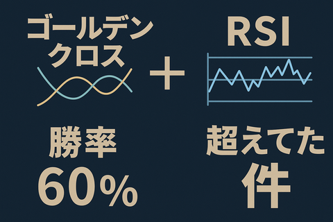 【朗報】“GC＋RSI組み合わせ”が勝率60％超えてた件ｗｗ