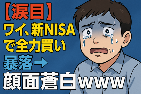 【涙目】ワイ、新NISAで全力買い→暴落→顔面蒼白ｗｗｗ