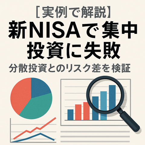 【実例で解説】新NISAで集中投資に失敗｜分散投資とのリスク差を検証