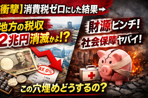 【衝撃】消費税ゼロにした結果→地方の税収2兆円消滅かよｗｗｗ