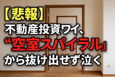【悲報】不動産投資ワイ、“空室スパイラル”から抜け出せず泣く