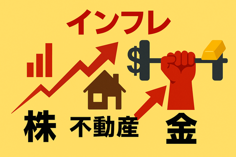 【決着】株・不動産・金 → インフレ最強はコイツだったｗ