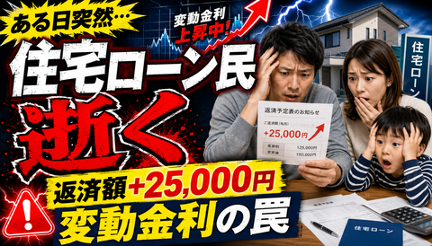 【悲報】住宅ローン民、銀行から突然「25,000円足りません」と言われるｗｗｗのサムネイル