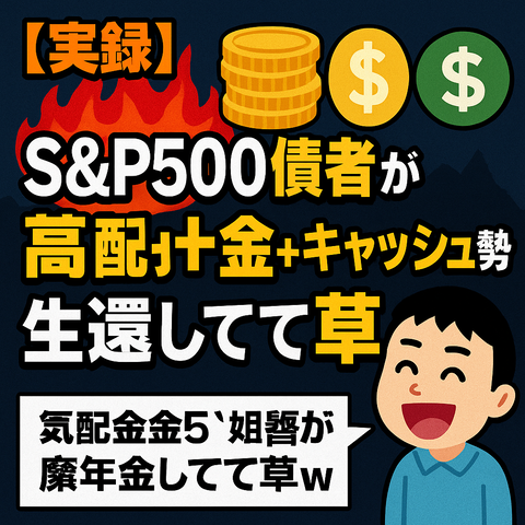 【実録】S&P500信者が焼ける中、“高配当＋金＋キャッシュ”勢が生還してて草ｗ