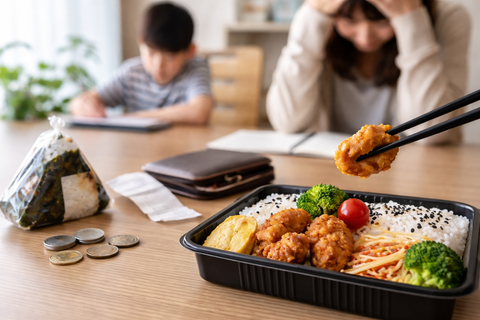 【悲報】不登校家庭、コンビニ弁当すら高級品になる時代へ…