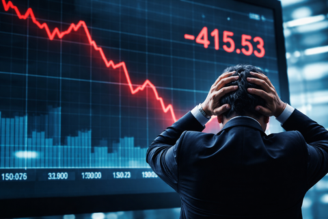 【悲報】なんだこれ！？日経平均、一時400円超安…昨日飛びついた奴ｗｗｗ