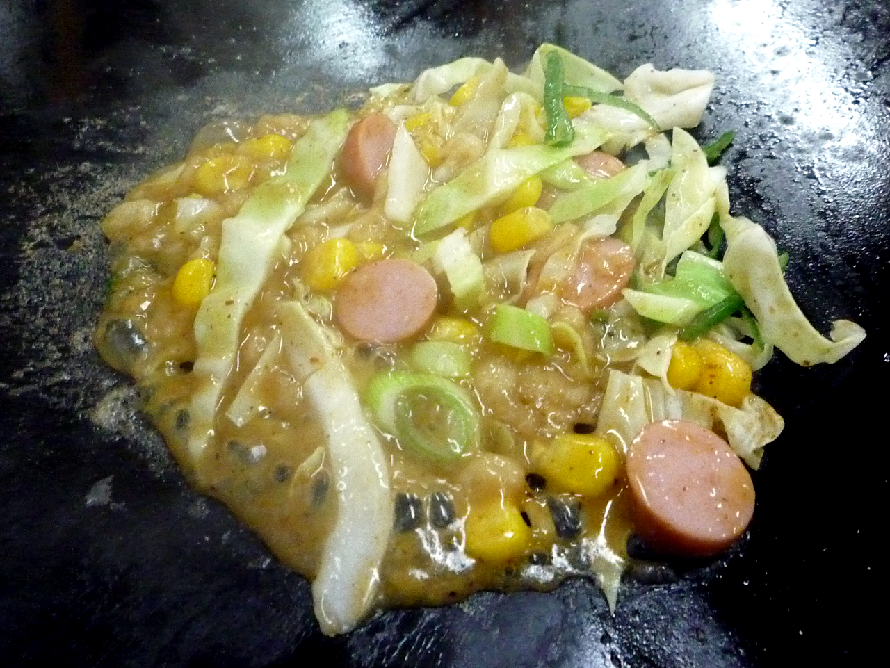 もんじゃ焼き中1