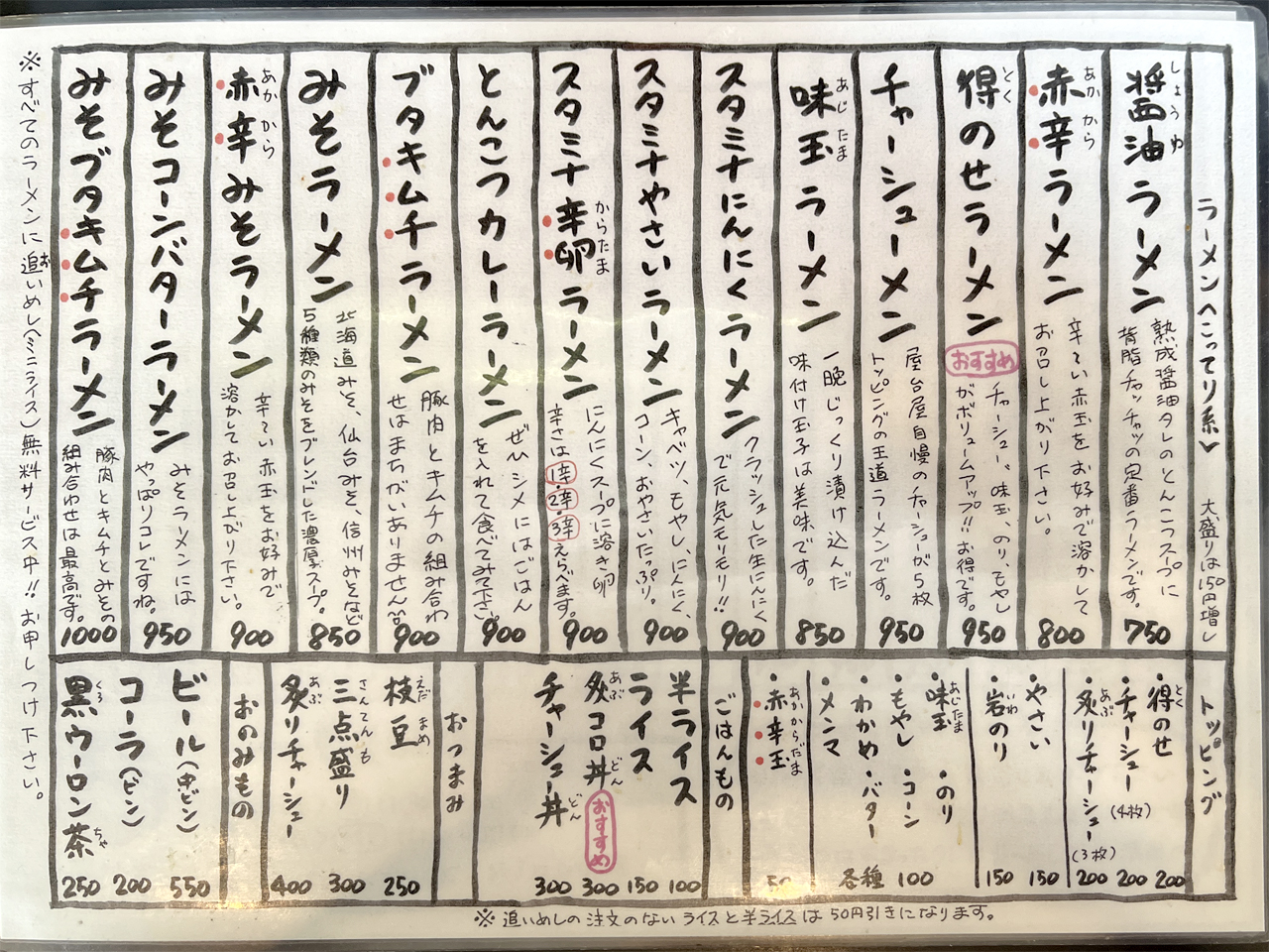 メニュー