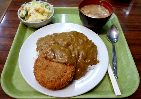 カレーライス+メンチカツ1枚乗せ@好養軒