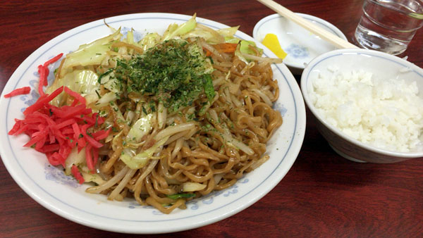 ぱっくん亭シャンコ焼きそば+サービスライス