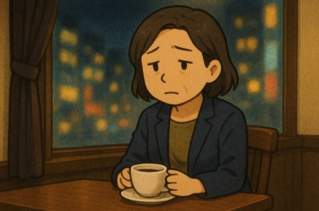 【夫婦】義母との同居ストレスで仕事帰りに喫茶店で30分息抜きをしてたんだけど、夫に見つかり「毎日サボってたの？そんなに母さんと一緒にいるの嫌？」と言われて…