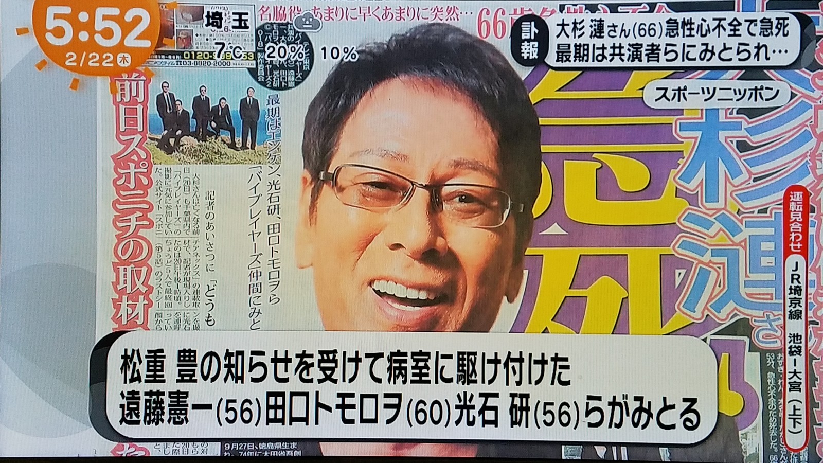 堀北さんもお世話になった大杉漣さんの 心不全 はインチキです トラさんの純真 堀北さんもお世話になった大杉漣さんの 心不全 はインチキです トラさんの純真