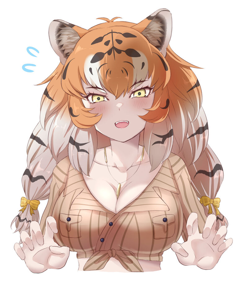 けもフレ3 照れながらがお してくれるアムールトラお姉さんを描いたのだ 画伯隊長 たいちょーさん速報 ーけもフレ3まとめ