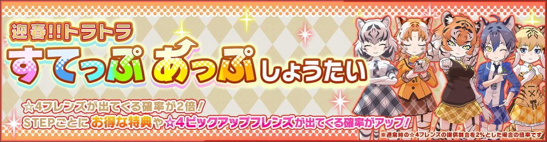 けもフレ3 トラのフレンズが勢揃い 迎春 トラトラすてっぷあっぷしょうたい 開催中 たいちょーさん速報 ーけもフレ3まとめ