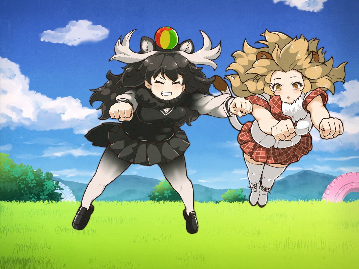 けものフレンズ ヘラジカとライオンにネットで有名なポーズをさせてみた 二次創作 けものフレンズ Com けものフレンズ ヘラジカとライオンにネットで有名なポーズをさせてみた 二次創作 けものフレンズ Com
