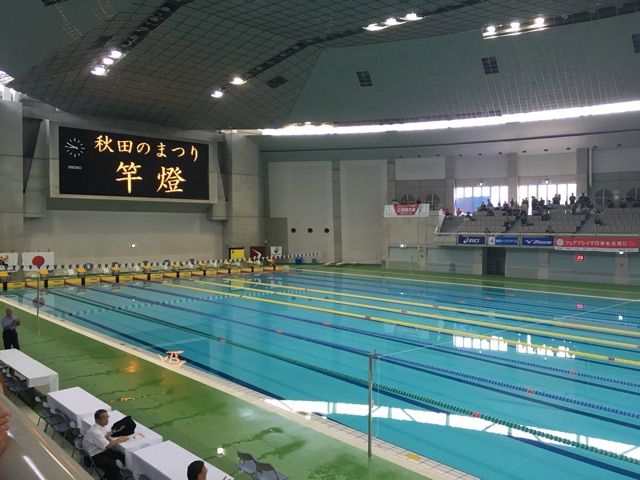 おかペンの水泳日記 日本スポーツマスターズ16秋田大会 水泳競技 1日目レポート 会場編 おかペンの水泳日記 日本スポーツマスターズ16秋田大会 水泳競技 1日目レポート 会場編
