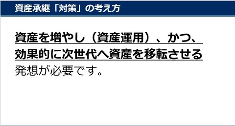 資産承継対策の考え方