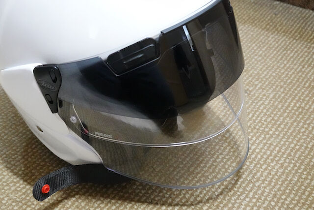 Arai VZ-RAM PLUS:ピンロックシートを使ってみる。 : 新 Arai VZ-RAM PLUS:ピンロックシートを使ってみる。 : 新