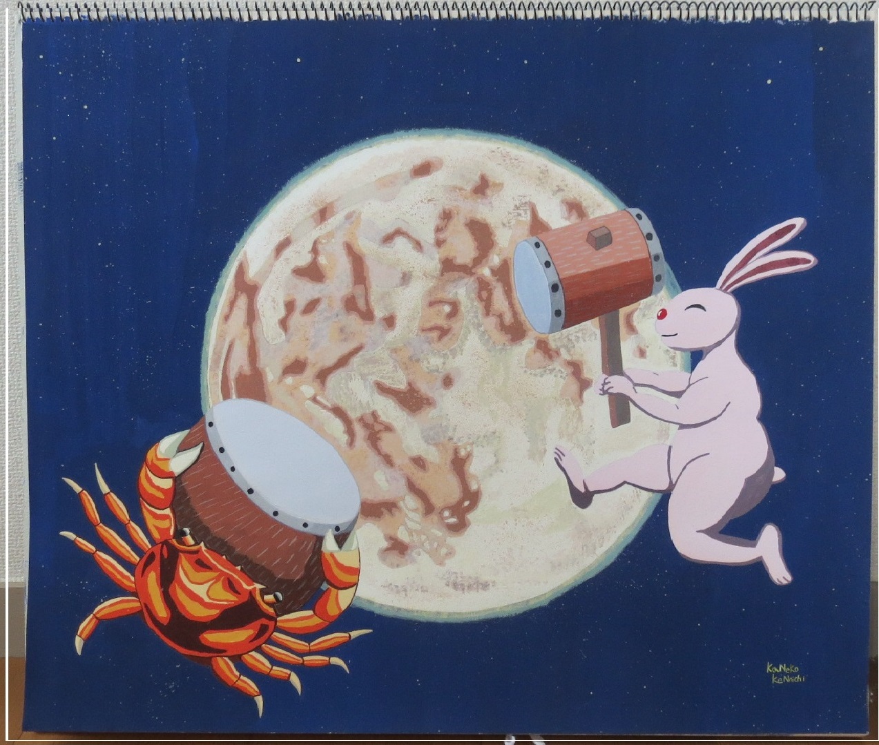 月とウサギとカニ スカイアート