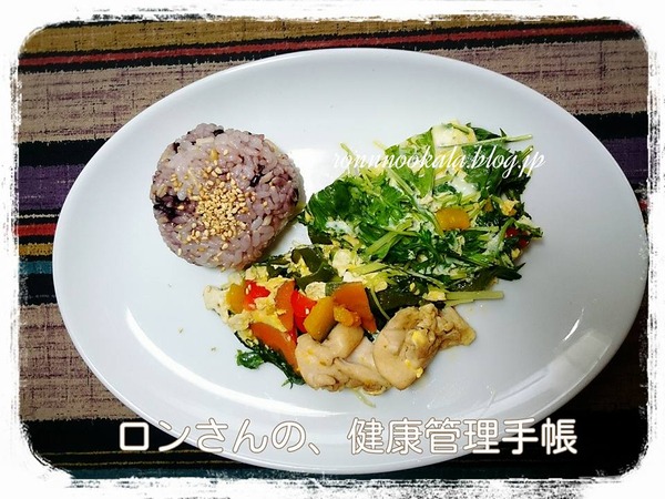 20160601 カラフル親子煮 雑穀おにぎり 4