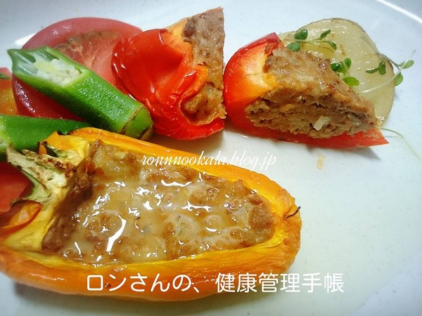 20160707 パプリカの肉詰め 4