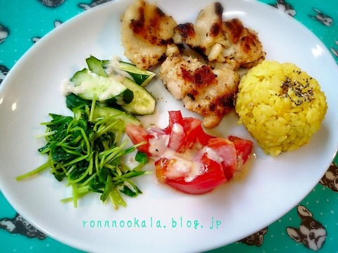 20150829 1ロンご飯 鶏肉 焦げた5