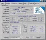 CPUはWillametteコアのセレロン