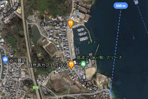 来島白石灯標 くるしましらいし (2021/1/13) : プジョーで訪ねた